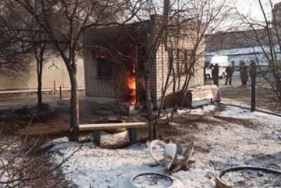 Здание КПП станции скорой помощи сгорело в Чите