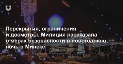 Перекрытия, ограничения и досмотры. Милиция рассказала о мерах безопасности в новогоднюю ночь в Минске