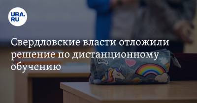 Свердловские власти отложили решение по дистанционному обучению. Сроки