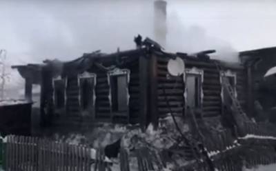 Опубликовано видео с места пожара в Кузбассе, в котором погибли дети