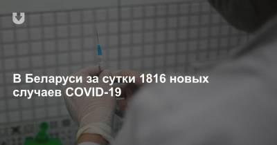 В Беларуси за сутки 1816 новых случаев COVID-19