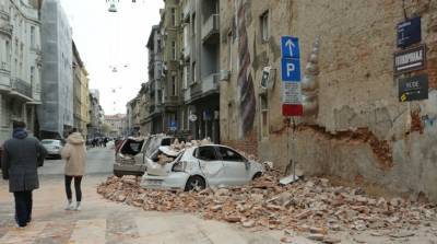 Мощное землетрясение в Хорватии записали на видео