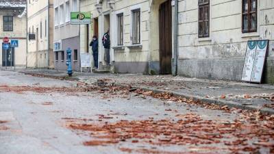 Первые кадры с места мощного землетрясения в Хорватии появились в Сети
