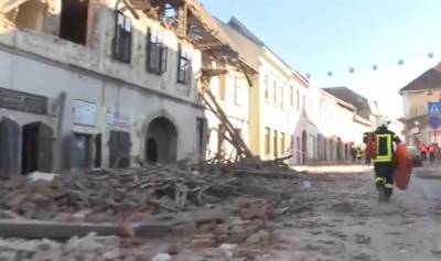 В Хорватии произошло мощное землетрясение, фото последствий выложили в Сеть