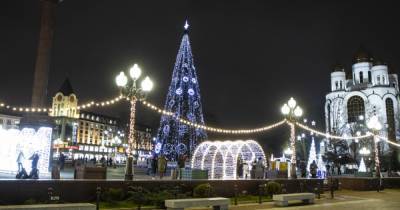 Калининградская новогодняя ёлка попала в топ-10 самых высоких в России