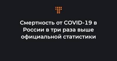 Смертность от COVID-19 в России в три раза выше официальной статистики