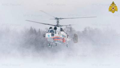 Вертолет МЧС доставил пациента весьегонской больницы в Тверь
