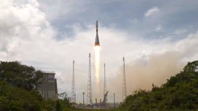 Последний в этом году старт ракеты "Союз-СТ" осуществлен с космодрома Куру