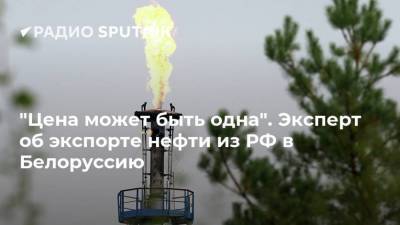 "Цена может быть одна". Эксперт об экспорте нефти из РФ в Белоруссию