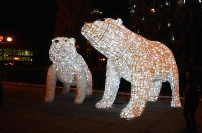 Вандалы испортили полярного новогоднего медвежонка в Липецке