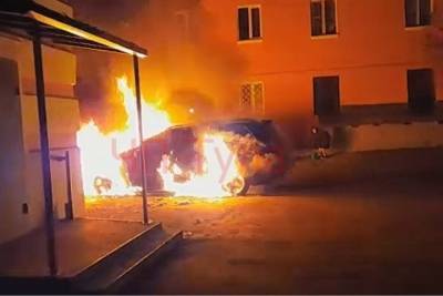 В Туле горел автомобиль