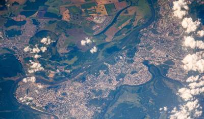 «Самый просторный город России»: астронавт показал, как Уфа выглядит из космоса
