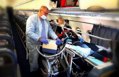 В Кузбассе пациента на ИВЛ впервые эвакуировали на регулярном авиарейсе