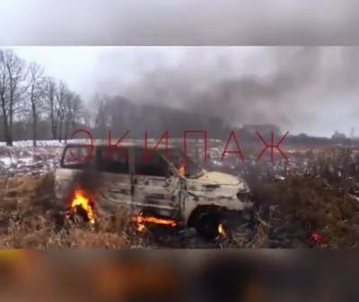 Автомобиль сгорел до основания в пригороде Дзержинска