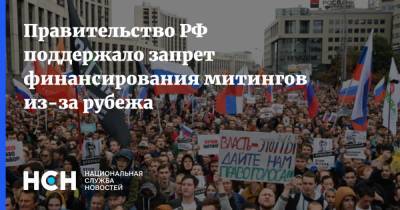 Правительство РФ поддержало запрет финансирования митингов из-за рубежа
