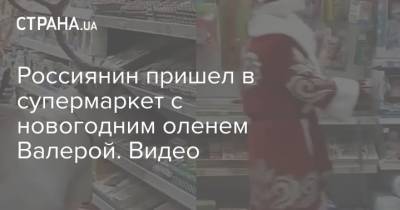Россиянин пришел в супермаркет с новогодним оленем Валерой. Видео