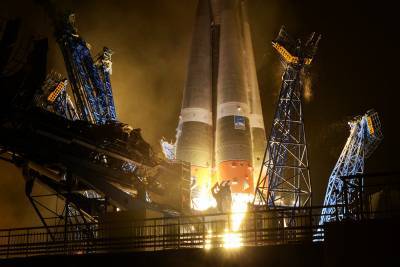 Появилось видео старта ракеты "Союз-2.1б" со спутниками "Гoнец-М"