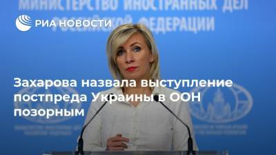 Захарова назвала выступление постпреда Украины в ООН позорным