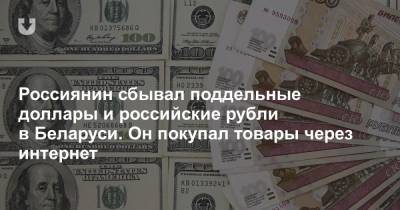 Россиянин сбывал поддельные доллары и российские рубли в Беларуси. Он покупал товары через интернет