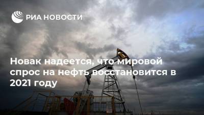 Новак надеется, что мировой спрос на нефть восстановится в 2021 году