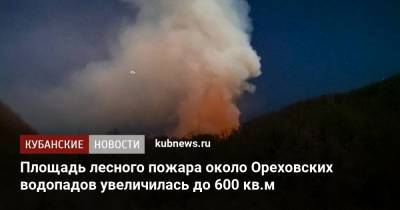 Площадь лесного пожара около Ореховских водопадов увеличилась до 600 кв.м