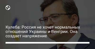 Кулеба: Россия не хочет нормальных отношений Украины и Венгрии. Она создает напряжение
