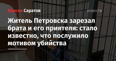 Житель Петровска зарезал брата и его приятеля: стало известно, что послужило мотивом убийства