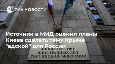 Источник в МИД оценил планы Киева сделать тему Крыма "адской" для России