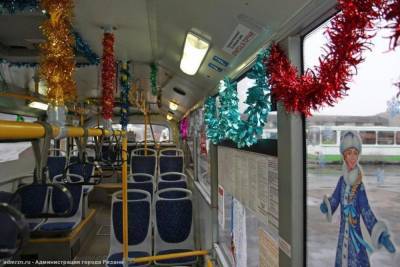 В Рязани выбрали лучшее новогоднее оформление пассажирского транспорта