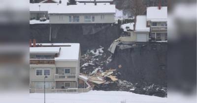 Гигантский оползень разрушил дома в Норвегии и вызвал массовую эвакуацию