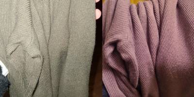 Появилась новая оптическая иллюзия с одеждой: вместо «сине-золотого» платья нужно определить цвет «зелено-фиолетового» свитера — видео