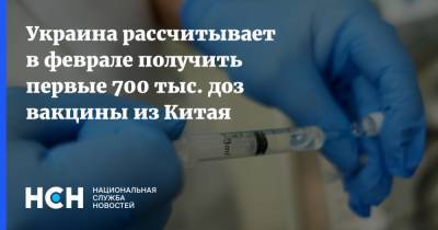 Украина рассчитывает в феврале получить первые 700 тыс. доз вакцины из Китая