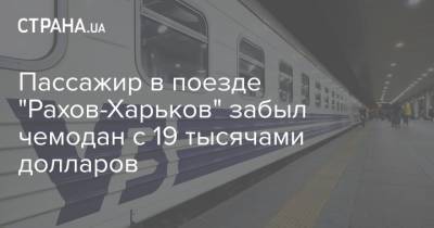 Пассажир в поезде "Рахов-Харьков" забыл чемодан с 19 тысячами долларов