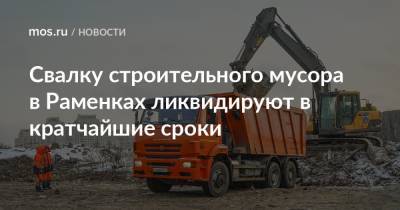 Петр Бирюков - Свалку строительного мусора в Раменках ликвидируют в кратчайшие сроки - mos.ru - Москва