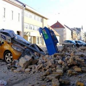 В Хорватии момент землетрясения попал в прямой эфир. Фото