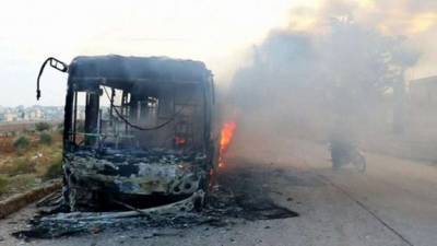 В Сирии террористы взорвали автобус с мирными гражданами