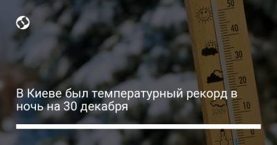 В Киеве был температурный рекорд в ночь на 30 декабря