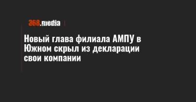 Новый глава филиала АМПУ в Южном скрыл из декларации свои компании