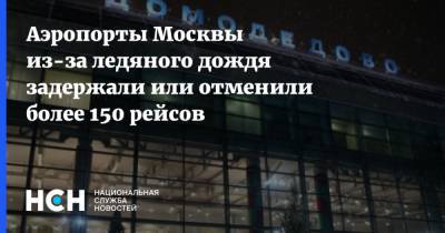 Аэропорты Москвы из-за ледяного дождя задержали или отменили более 150 рейсов