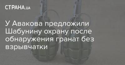 У Авакова предложили Шабунину охрану после обнаружения гранат без взрывчатки