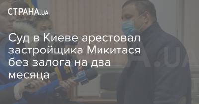 Суд в Киеве арестовал застройщика Микитася без залога на два месяца