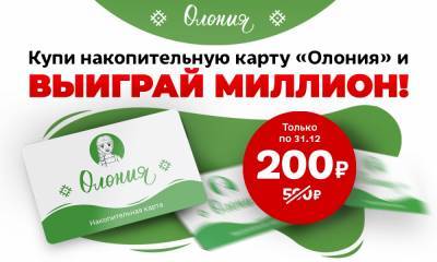 Суперскидки на ежедневные покупки и миллион рублей в подарок: готовимся к праздникам вместе с «Олонией»