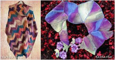 Невероятно красивые и изумительные шарфы Светланы Гордон, связанные спицами