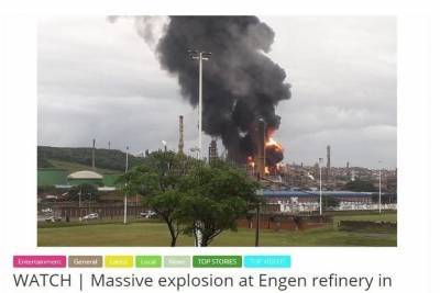 В южноафриканском Дурбане произошел мощный взрыв на нефтеперерабатывающем заводе