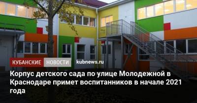 Корпус детского сада по улице Молодежной в Краснодаре примет воспитанников в начале 2021 года