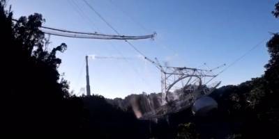 Опубликовано видео обрушения гигантского телескопа "Аресибо"