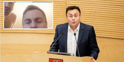 Во время онлайн-совещания за спиной литовского депутата, выступающего против ЛГБТ, появился голый мужчина — видео