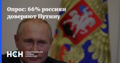 Опрос: 66% россиян доверяют Путину