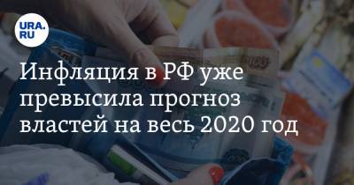 Инфляция в РФ уже превысила прогноз властей на весь 2020 год