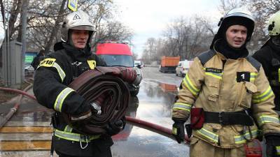В Орловской области произошел пожар в строящимся свинокомплексе